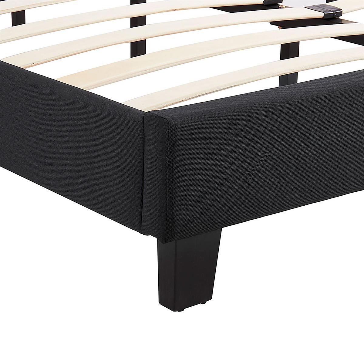 POLSTERBETT MIT LED LEXINGTON 140X200 CM - Schwarz, Textil (140/200cm) - CARO-Möbel