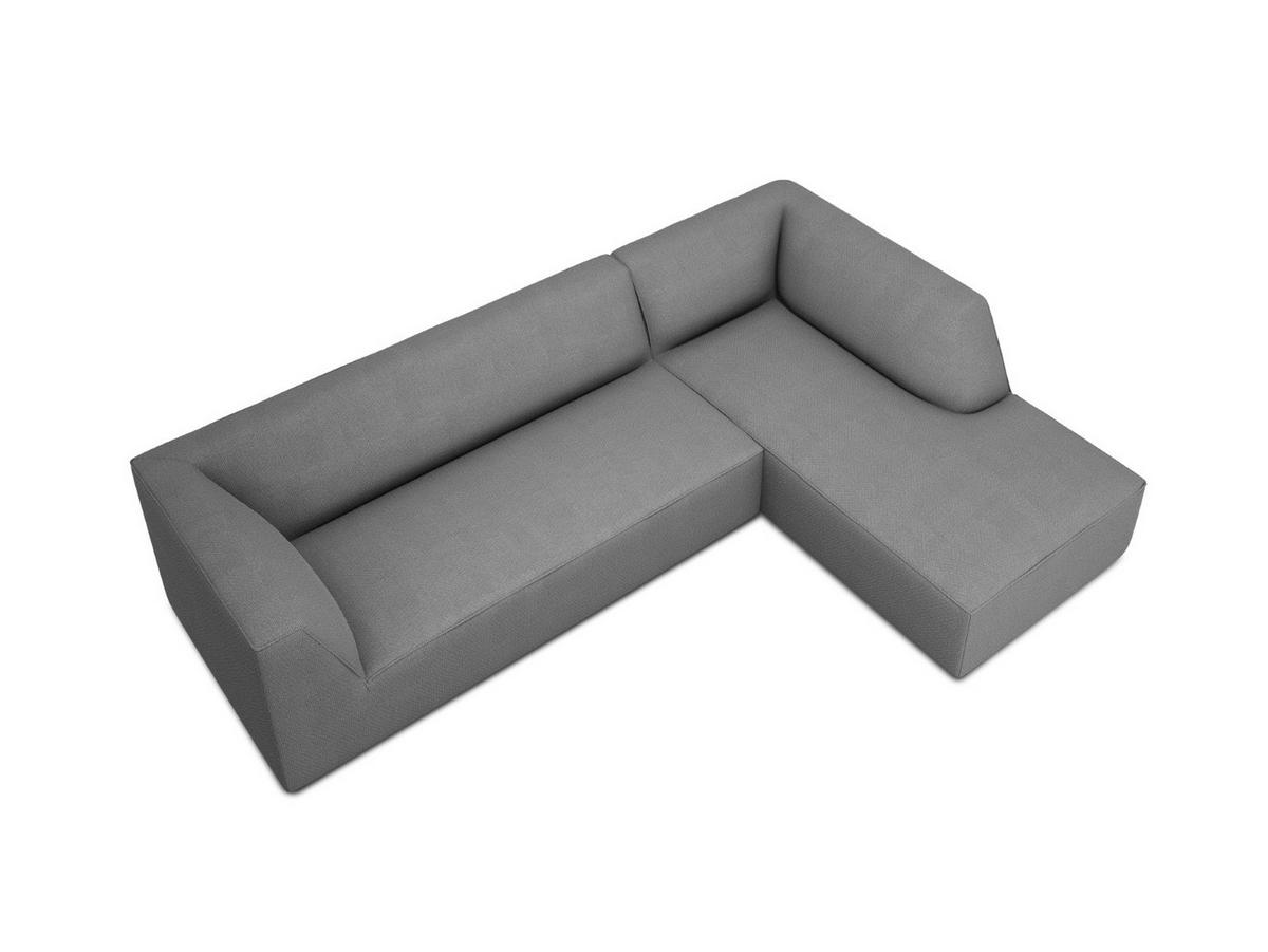 ECKSOFA rechts Ruby aus strukturiertem Stoff grau 4 Sitzplätze - Grau, Textil (180/273cm) - Micadoni