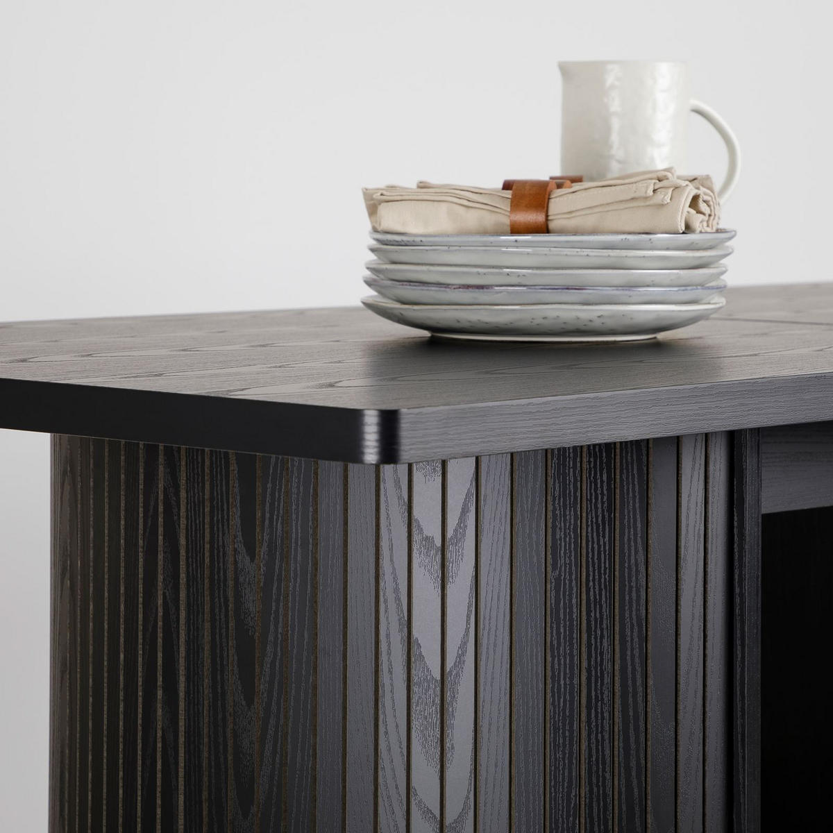 ESSTISCH GUARDA - Schwarz, Holzwerkstoff (75/160/75cm) - IDIMEX