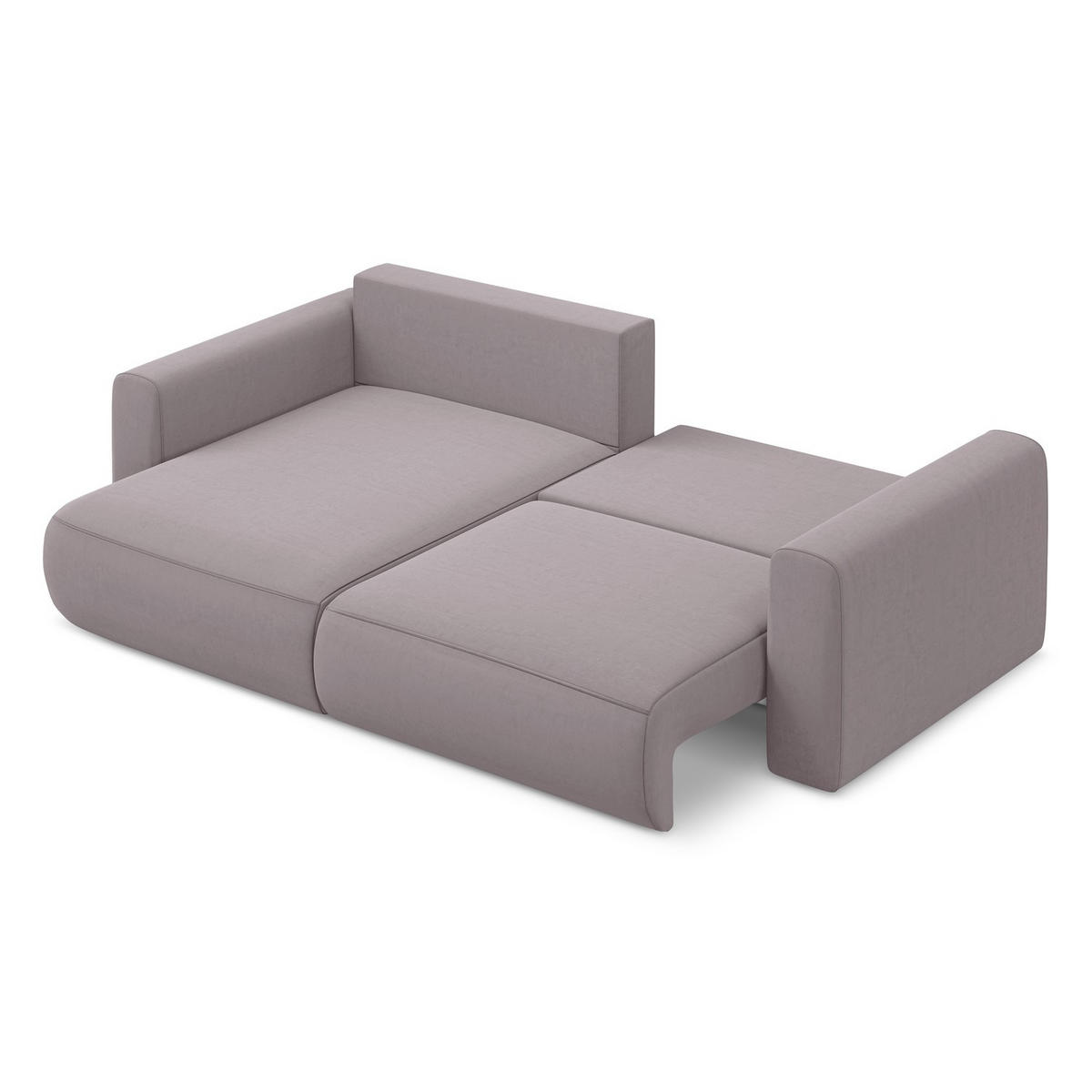 ECKSOFA mit Schlaffunktion Samt Stoff Violett - Lila/Flieder, Kunststoff/Textil (149/240cm) - LaMiaSofa