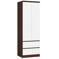 SKRIŇA NA OBLECENIE - biela/tmavohnedá, kompozitné drevo (60/180/51cm) - RAUMHIRSCH FURNITURE
