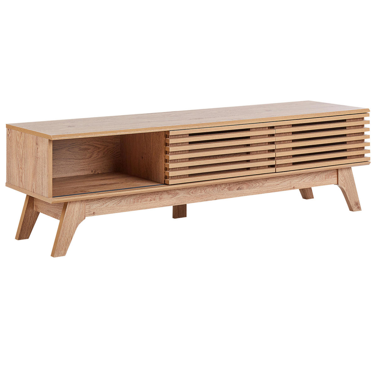 COMODĂ TV maro deschisă Detroit Ii - maro deschis, compozit lemnos (149/44/36cm) - Beliani