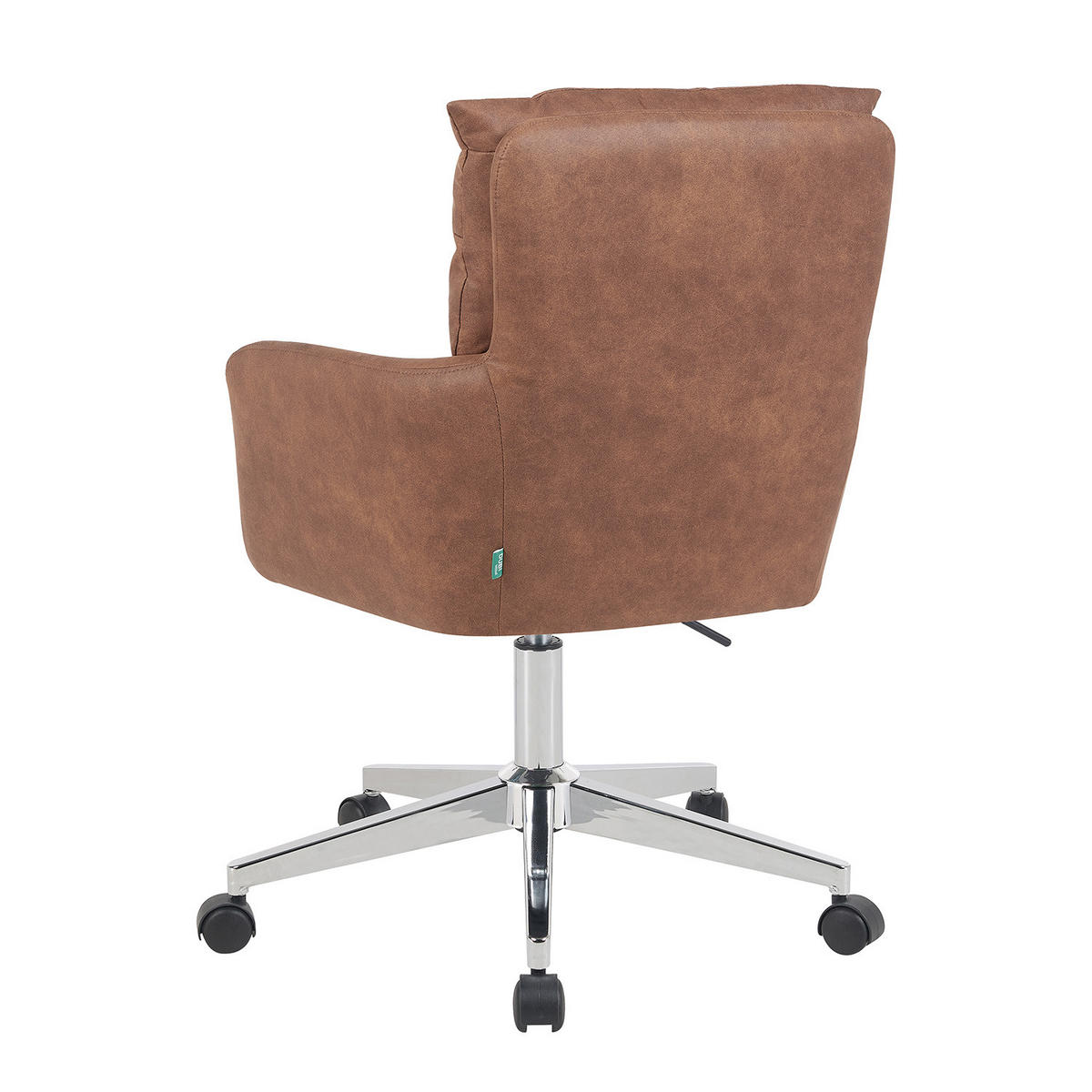 BÜROSTUHL Mika-Svenja 2er-Set - Chromfarben/Braun, Textil/Metall (59/91/66cm) - DUBI Möbel