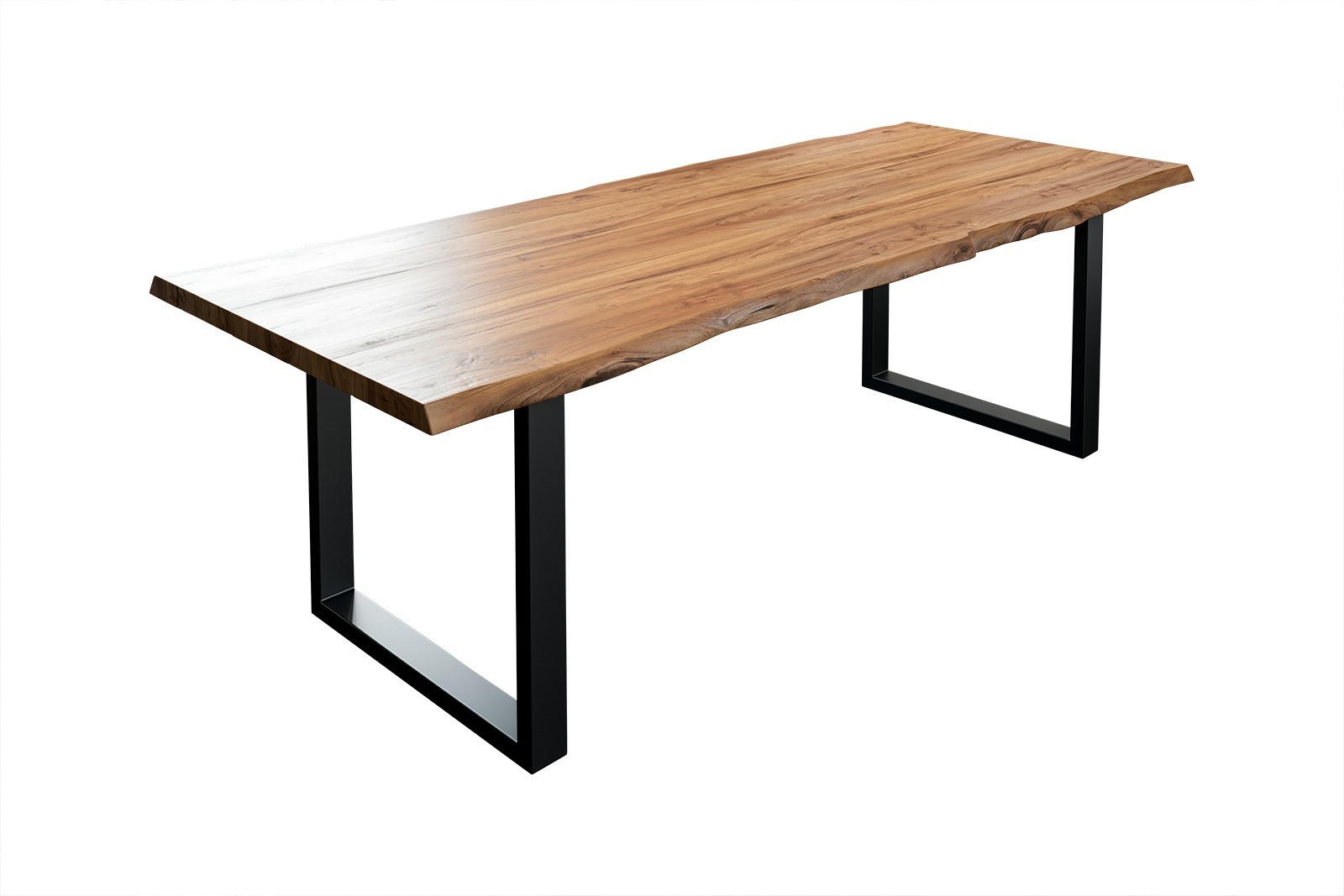 ESSTISCH LIAM - Beige/Schwarz, Holz/Metall (100/220/74cm) - SAM