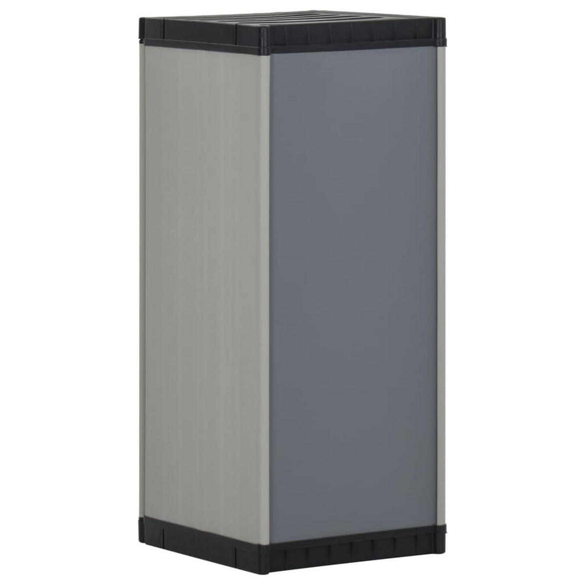 GARTEN-LAGERSCHRANK Mit 1 Boden Grau Und Schwarz 35/40/85 Cm - Grau, Holzwerkstoff/Kunststoff (35/85/40cm) - vidaXL