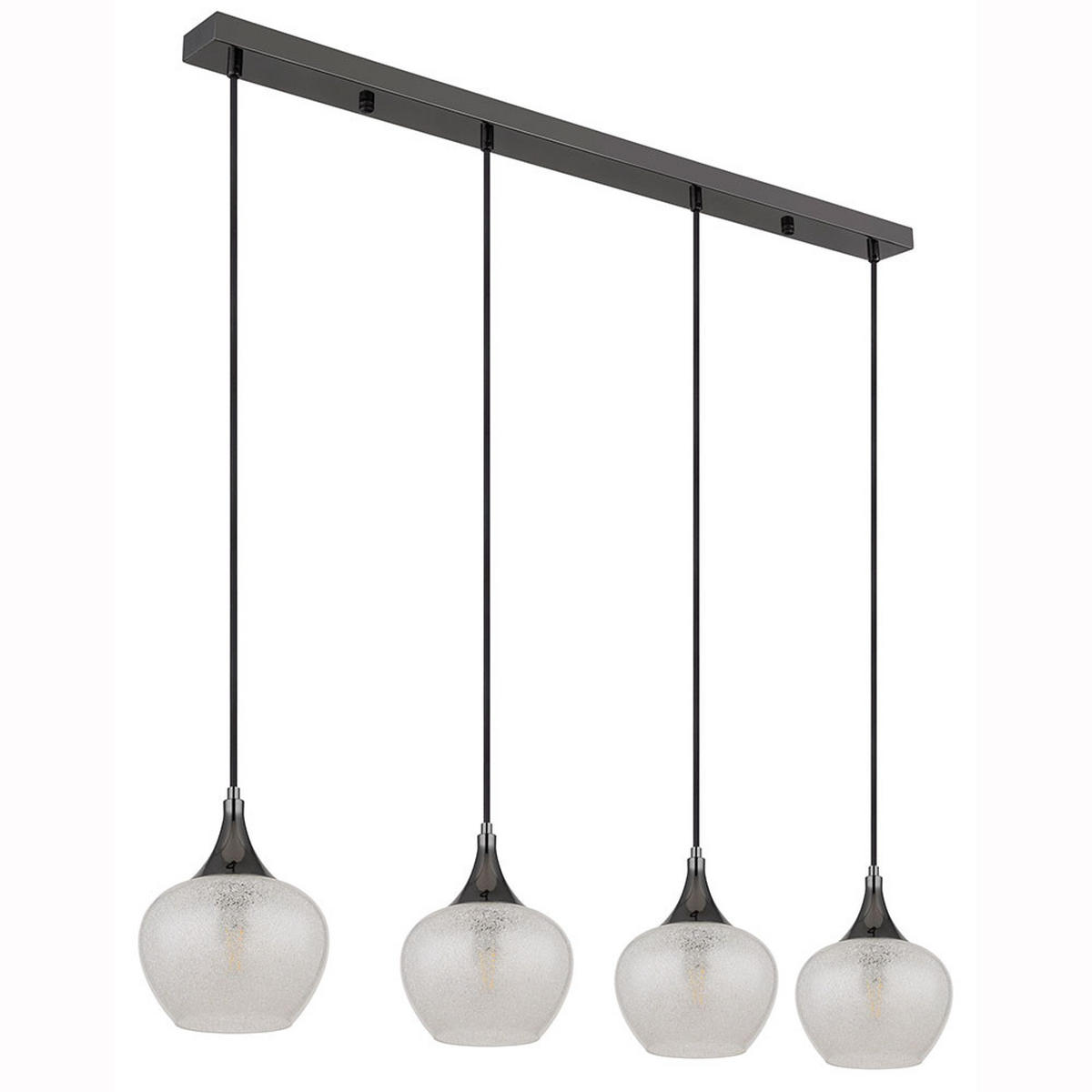 LED HÄNGELEUCHTE Metall Glas Schwarz Chrom - Schwarz, Glas (99/18/120cm) - Globo Lighting