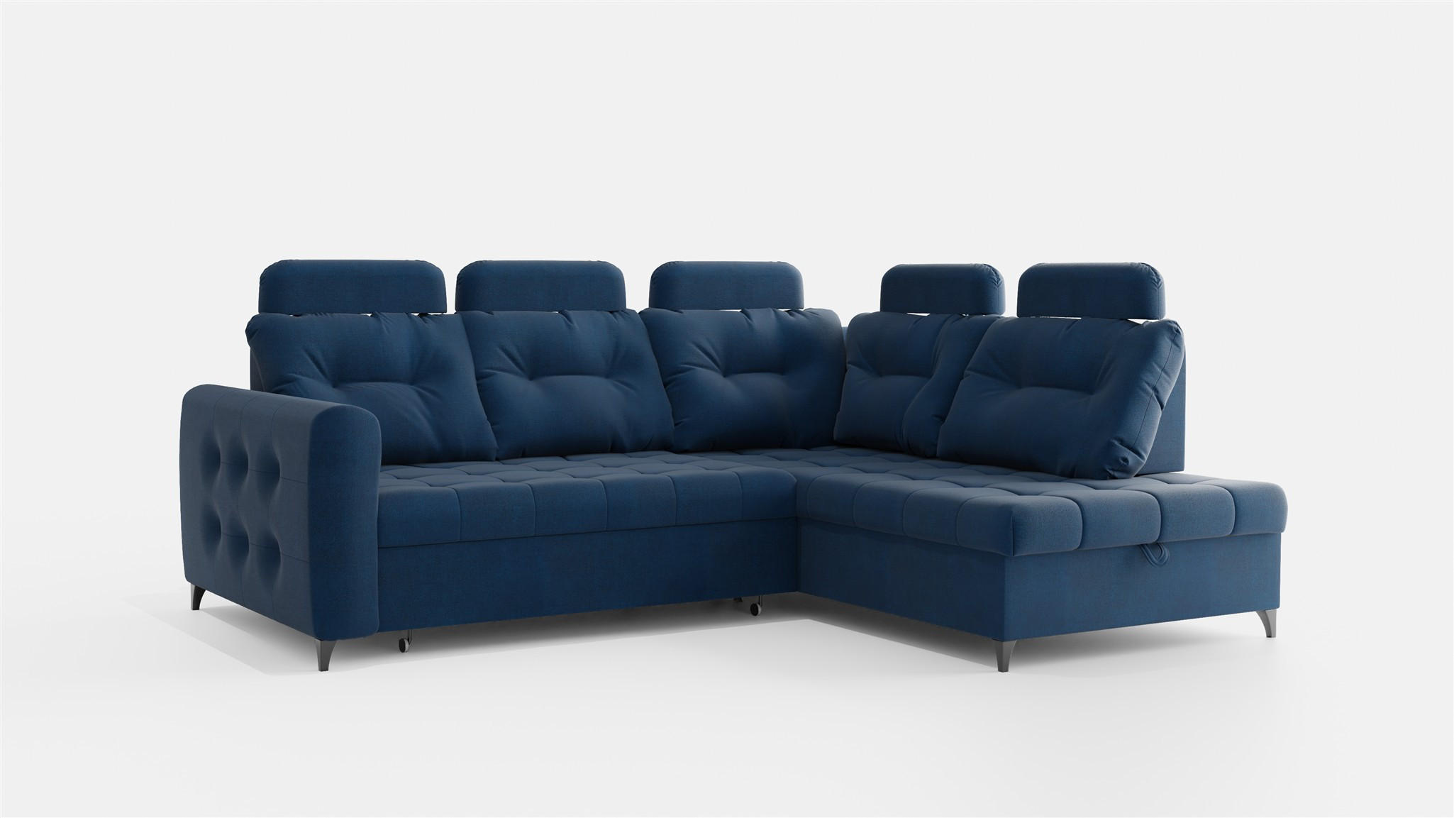 Fun Möbel Ecksofa Dunkelblau 250x200 cm
