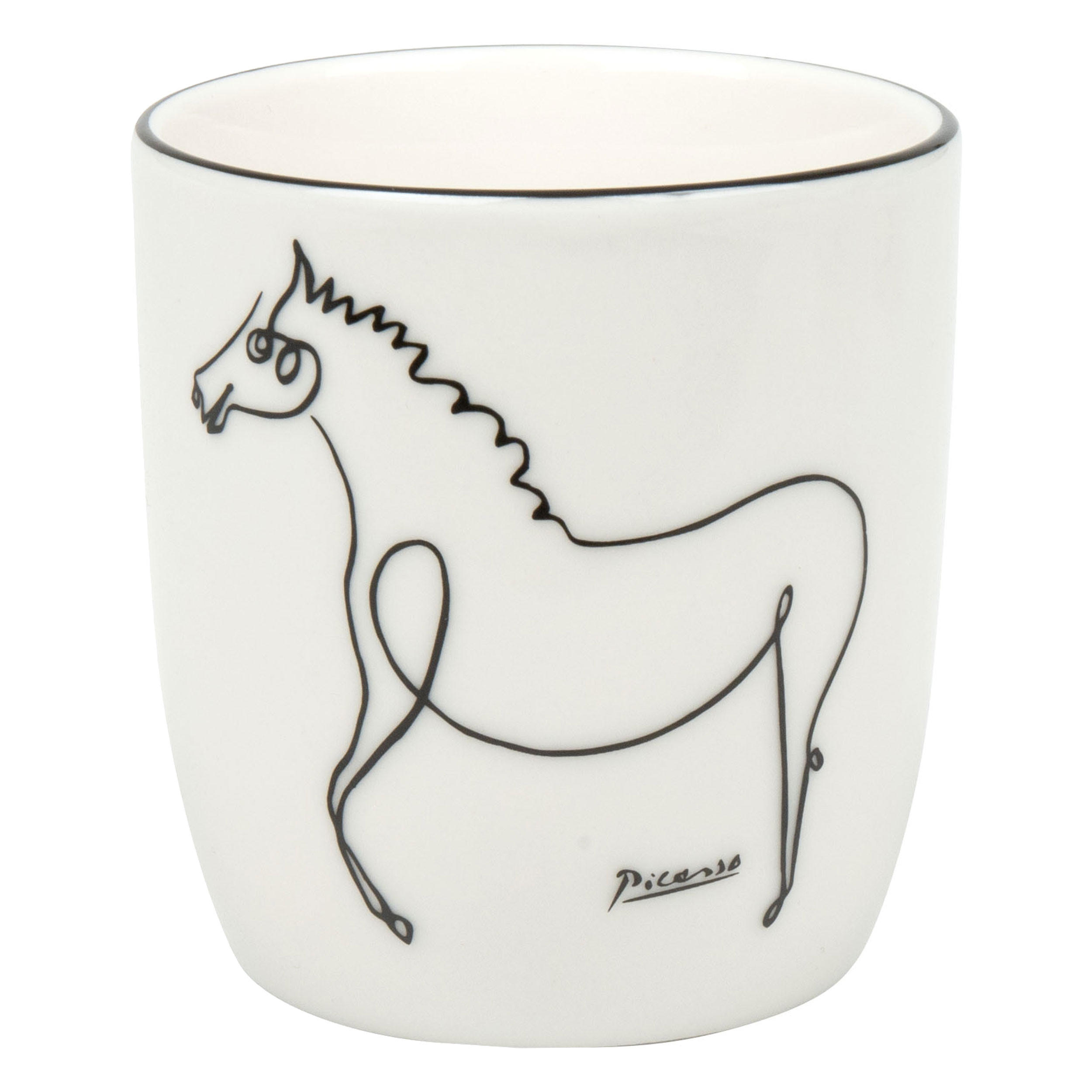 KAFFEEBECHER ohne Henkel Picasso - Le Cheval - Naturfarben, Keramik (0.2L) - Könitz