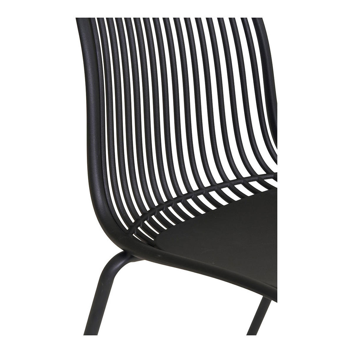 GARTENSTUHL, Branson, Stühle Schwarz, Metall, 47 x 55 x 82 cm - Schwarz, Metall (47/82/55cm) - ebuy24
