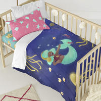 BETTBEZUG set 2 teiliges Happy mermaid 100x135 cm (Kinderbett) - Multicolor, Textil (100/135cm) - Happy Friday
