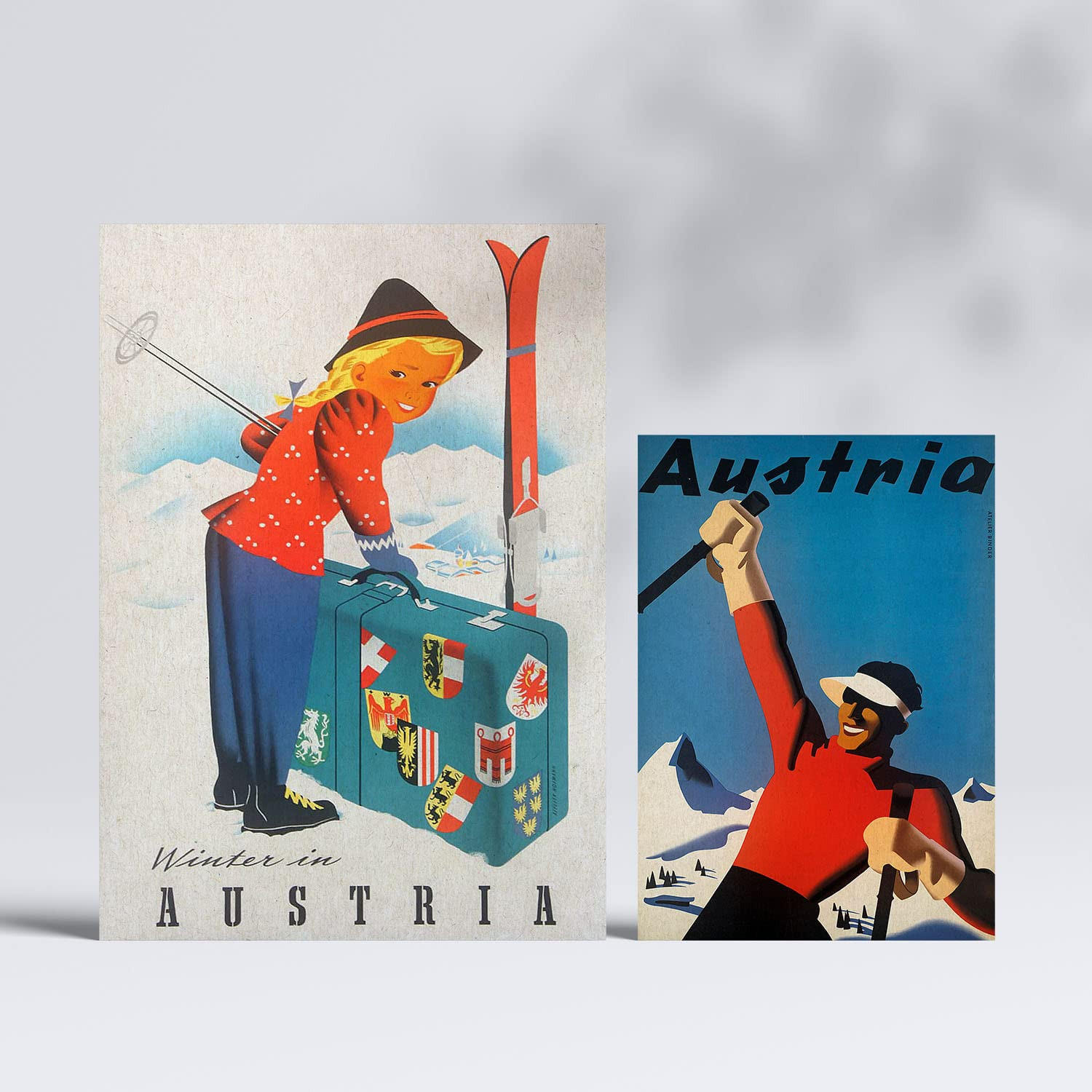 POSTER Set Mit 6 Österreich 2 Vintage Tourismus Werbetafeln A3 & A4 Rahmenlos - Klar, Papier (29/3cm) - Nacnic