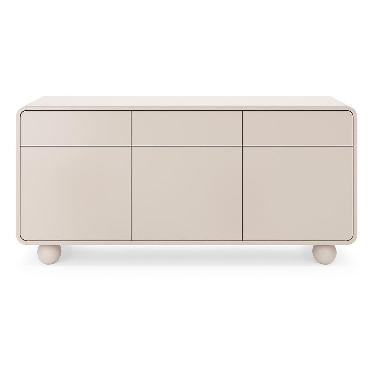 KOMMODE Kaschmir 160 cm Boheme, 3 Türen, 3 Schubladen - Kaschmir, Holz (160/75/39cm) - Emporius