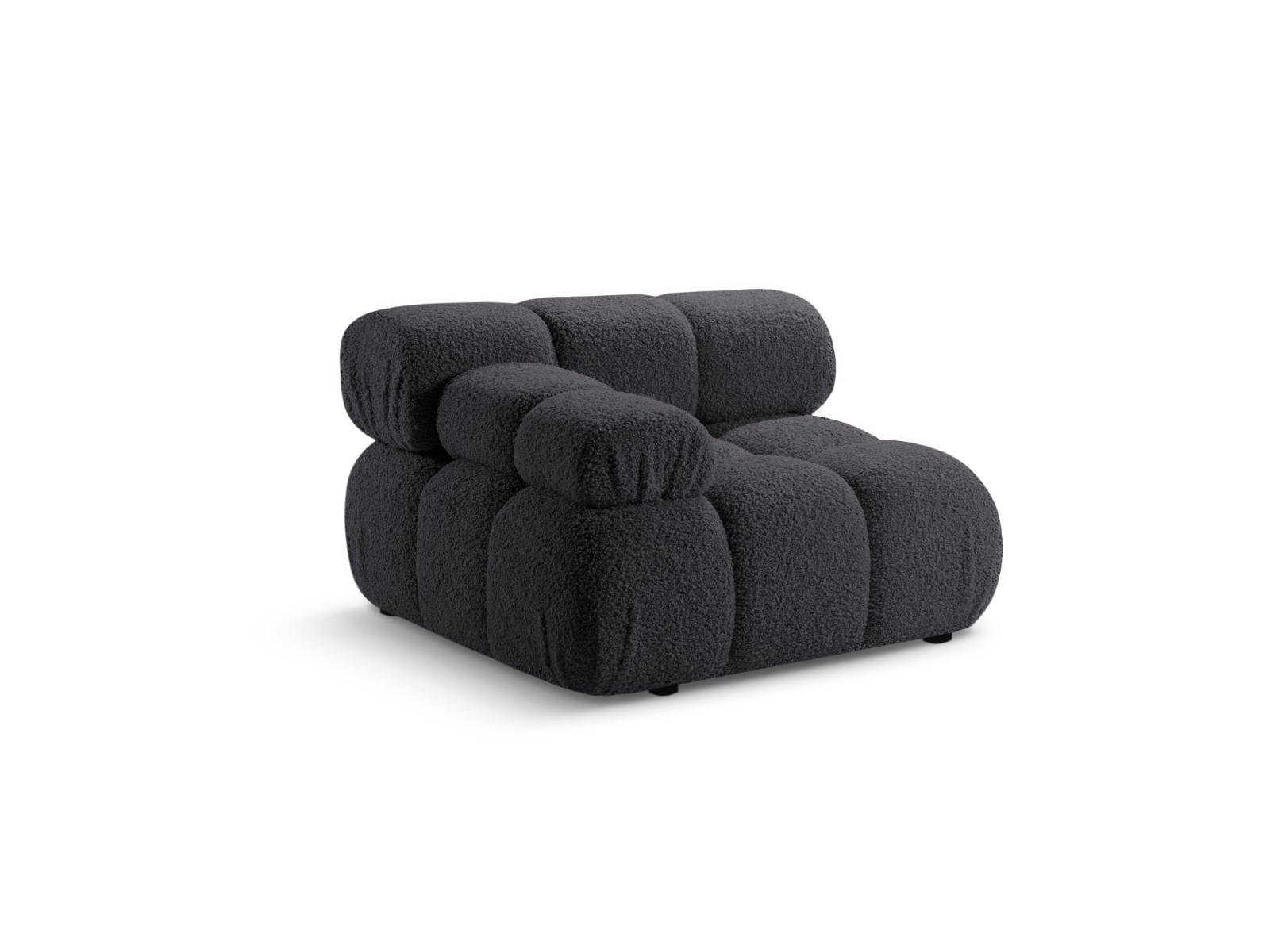 MODUL links Bellis aus Boucle graphit - Graphitfarben, Textil (94/70/94cm) - Micadoni