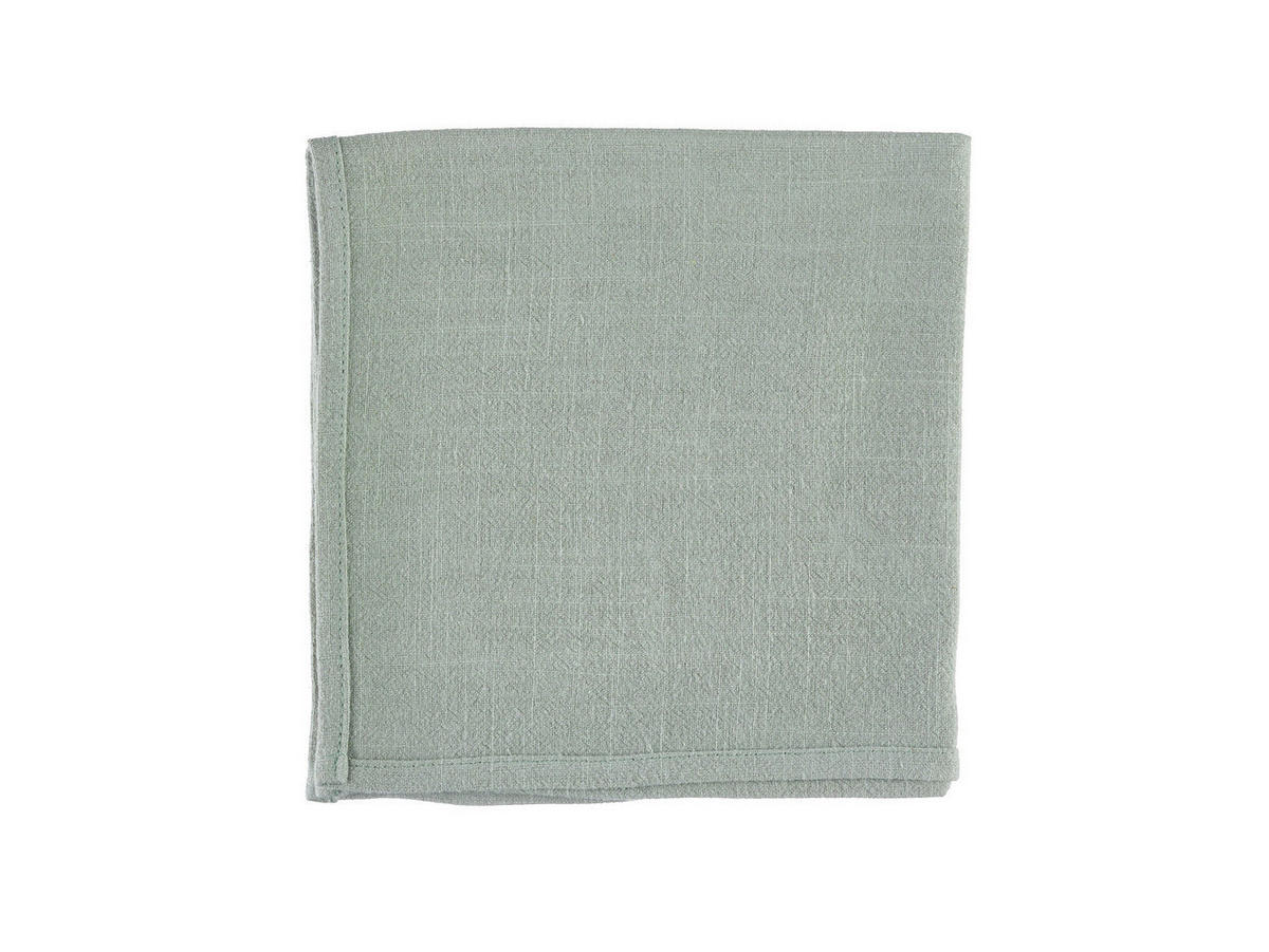 TISCHSERVIETTE - 6er-Set - Leinen und Baumwolle in Hellgrün - Grün, Textil (40/40cm) - Björn
