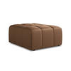 POUF Kunstleder Braun - Schwarz/Mokka, Holzwerkstoff/Kunststoff (75/41/90cm) - Makamii