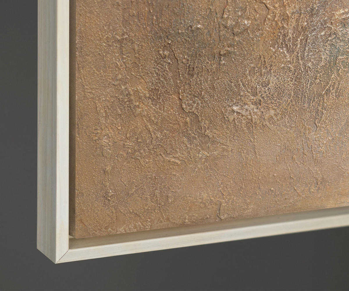 GEMÄLDE Nebeliger Morgen Schattenfugenrahmen Beige 120x80 cm - Beige, Holz (120/80cm) - YS-art gallery