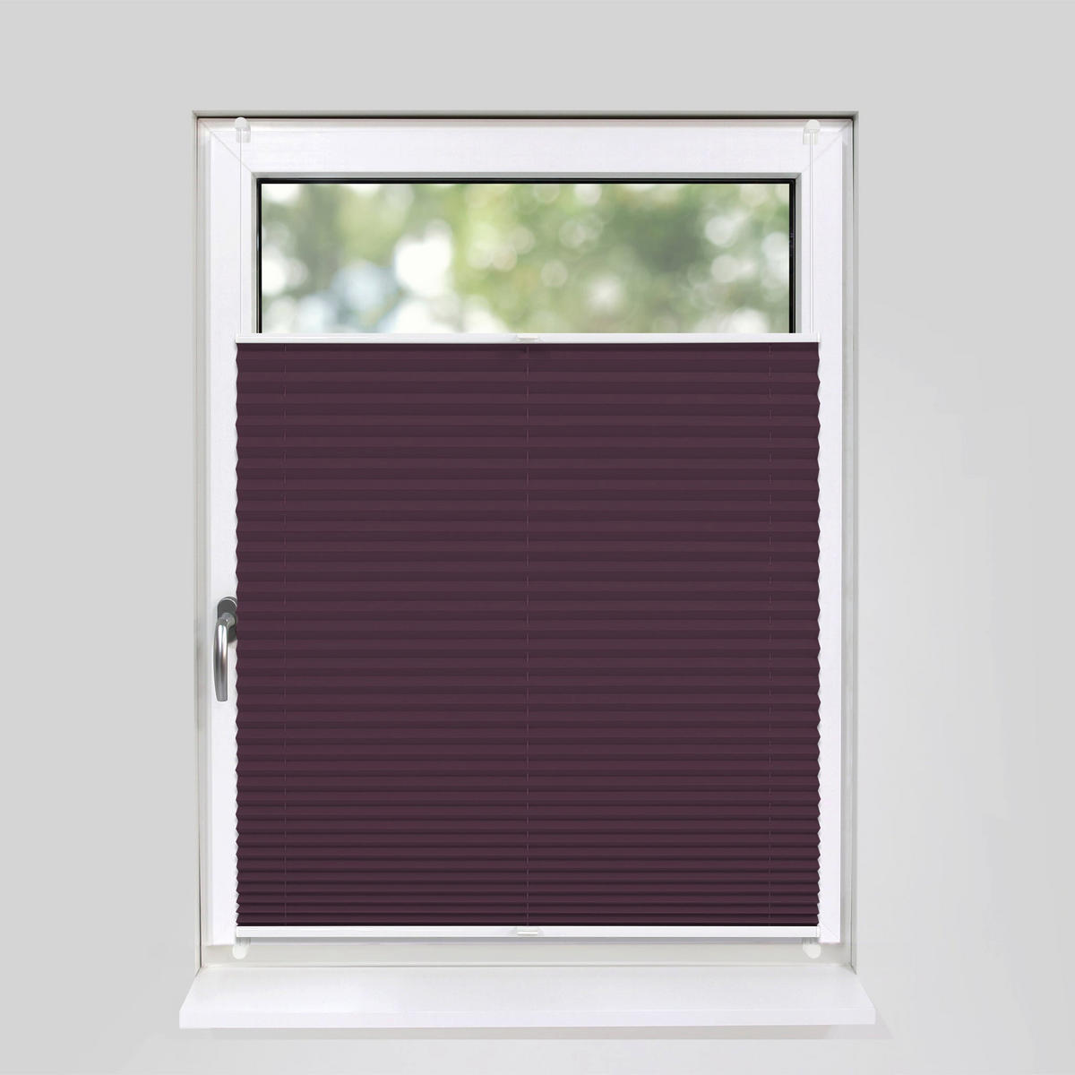 PLISSEE Basic ohne Bohren - Violett, Textil (100/150cm) - Deco-Raum