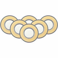 BROTTELLER Audun Fleur weiß-grau-gelb ø 16 cm 6er Set - Gelb/Weiß, Keramik (16cm) - Villeroy & Boch