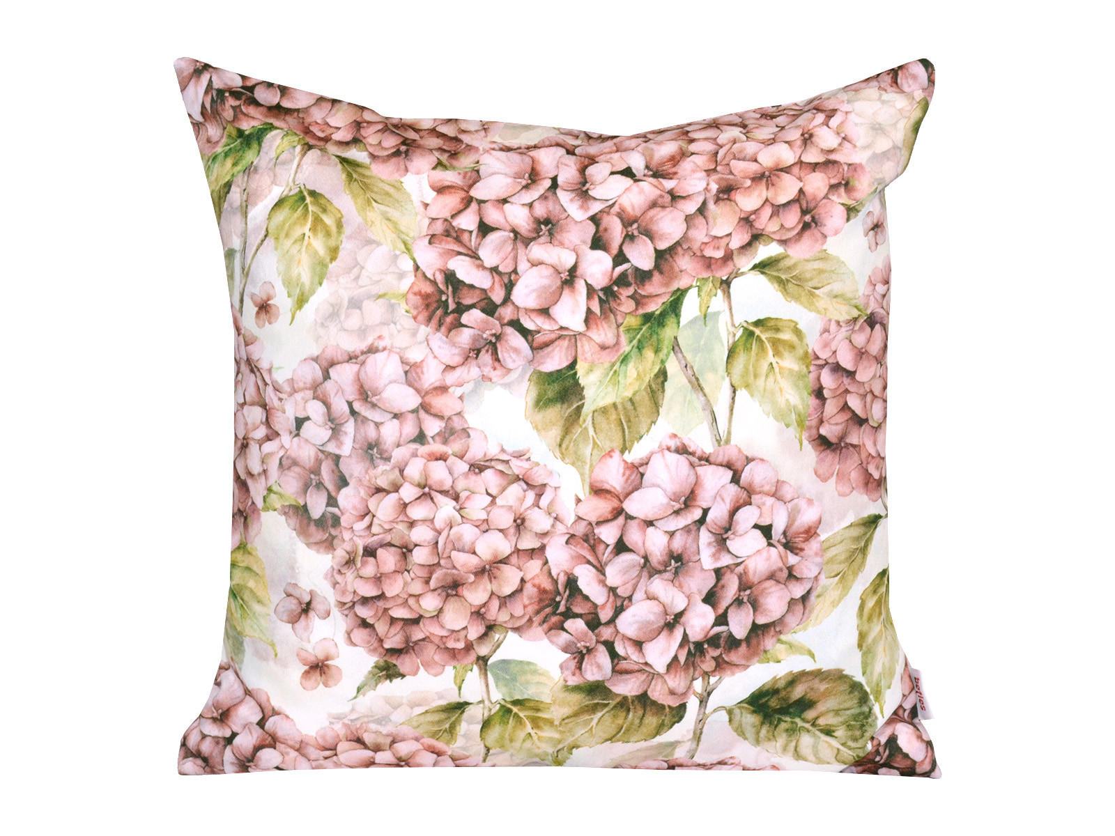 KISSENHÜLLE Landlust-Hortensie burgundy-rose 40/40 cm - Hellrosa/Dunkelrosa, Textil (40/40cm) - beties Heimtextil