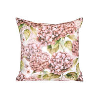 KISSENHÜLLE Landlust-Hortensie burgundy-rose 40/40 cm - Hellrosa/Dunkelrosa, Textil (40/40cm) - beties Heimtextil