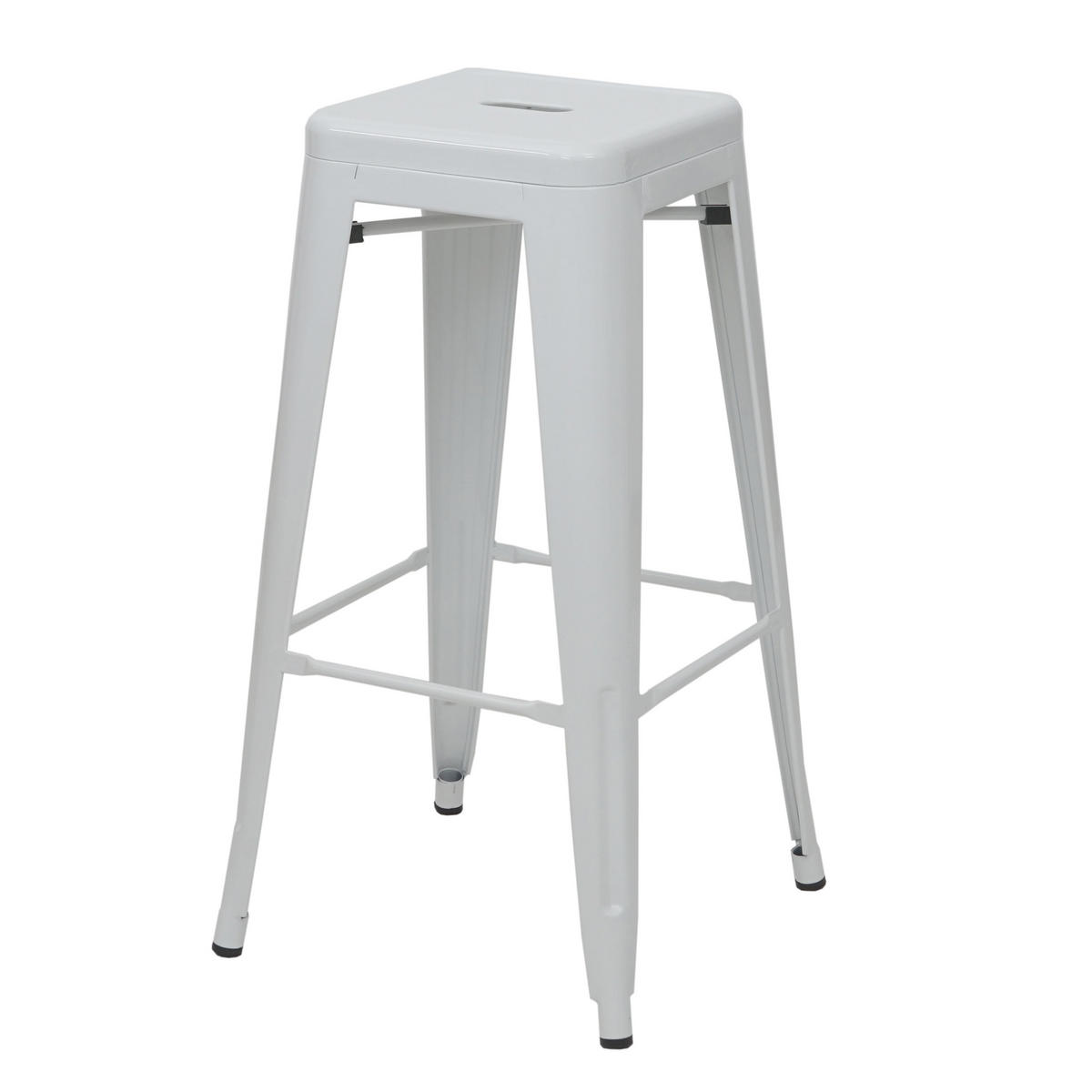 BARHOCKER METALL Weiß 4er-Set - Weiß, Metall (43/77/43cm) - Jamb