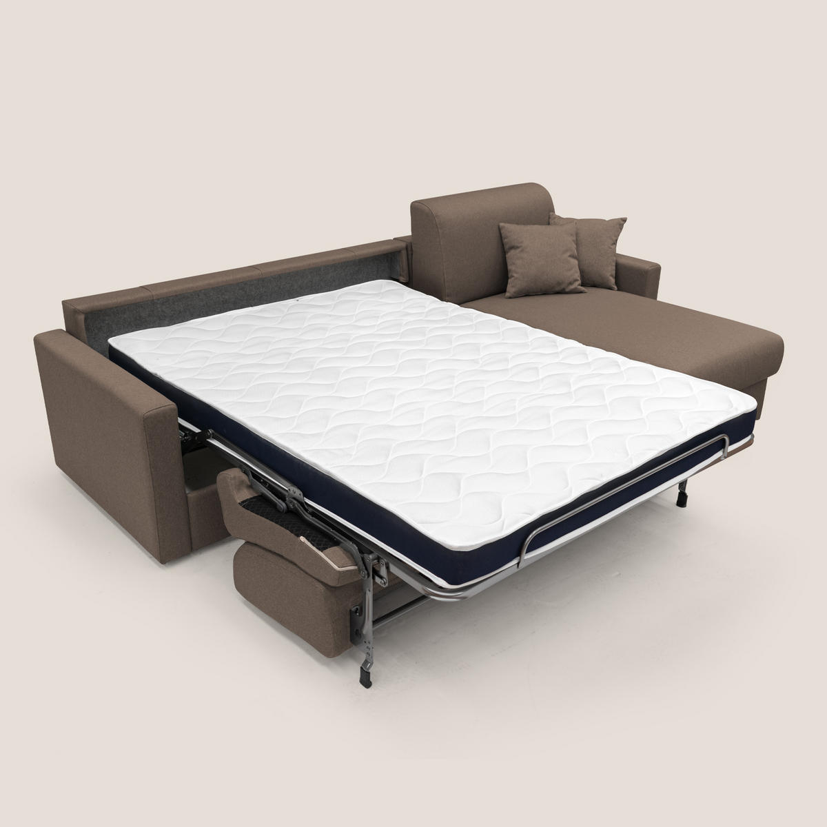 ECKSOFA LINKS Chris - Braun, Textil (288/96cm) - Divani.store