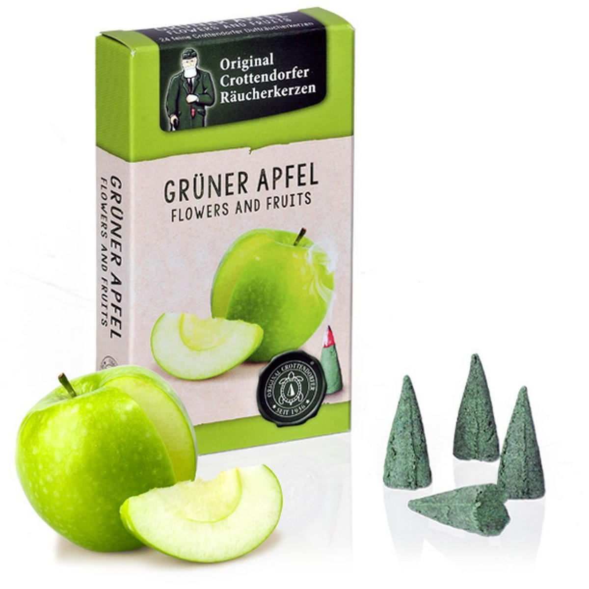 RÄUCHERKERZEN Flowers & Fruits Grüner Apfel 24er Packung - Multicolor, Holz (0.1/1/0.1cm) - Crottendorfer