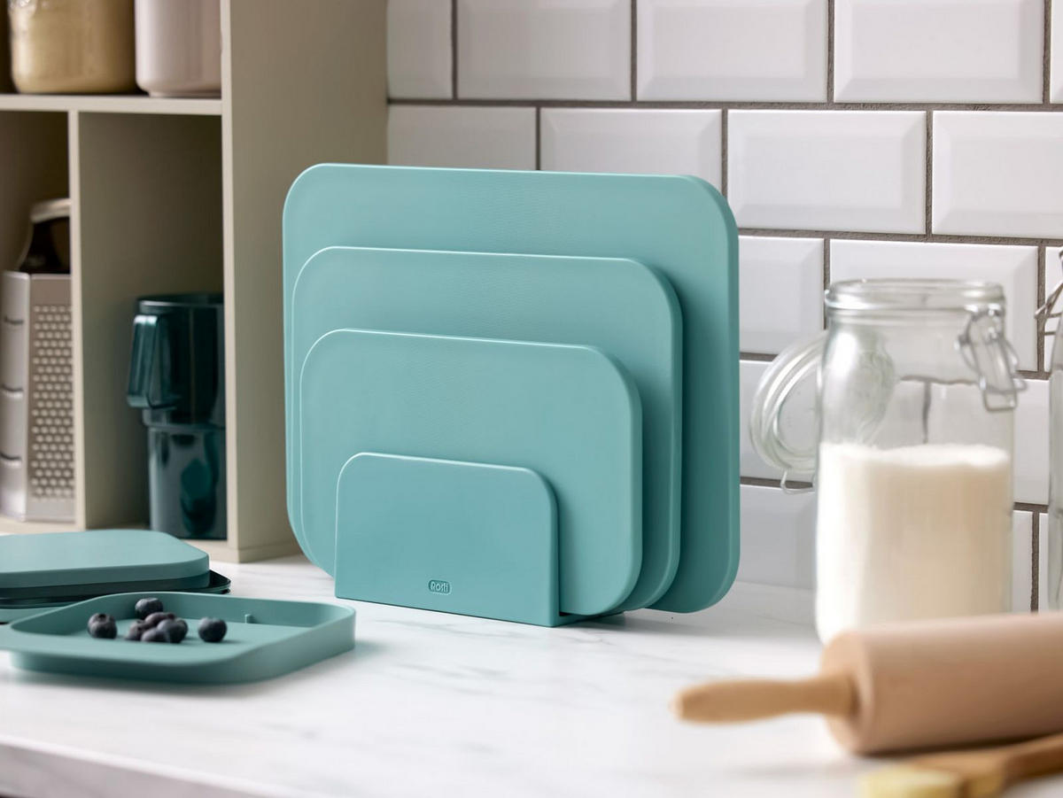 SCHNEIDEBRETTER-SET Choptima nordic green - Türkis, Kunststoff (35/26cm) - Rosti