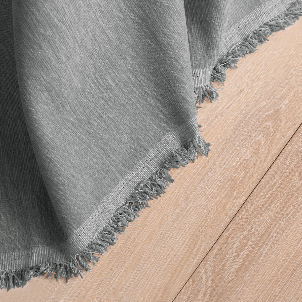 TAGESDECKE TALO mit Fransen Anthrazit 170x210 - Anthrazit, Textil (170/210cm)