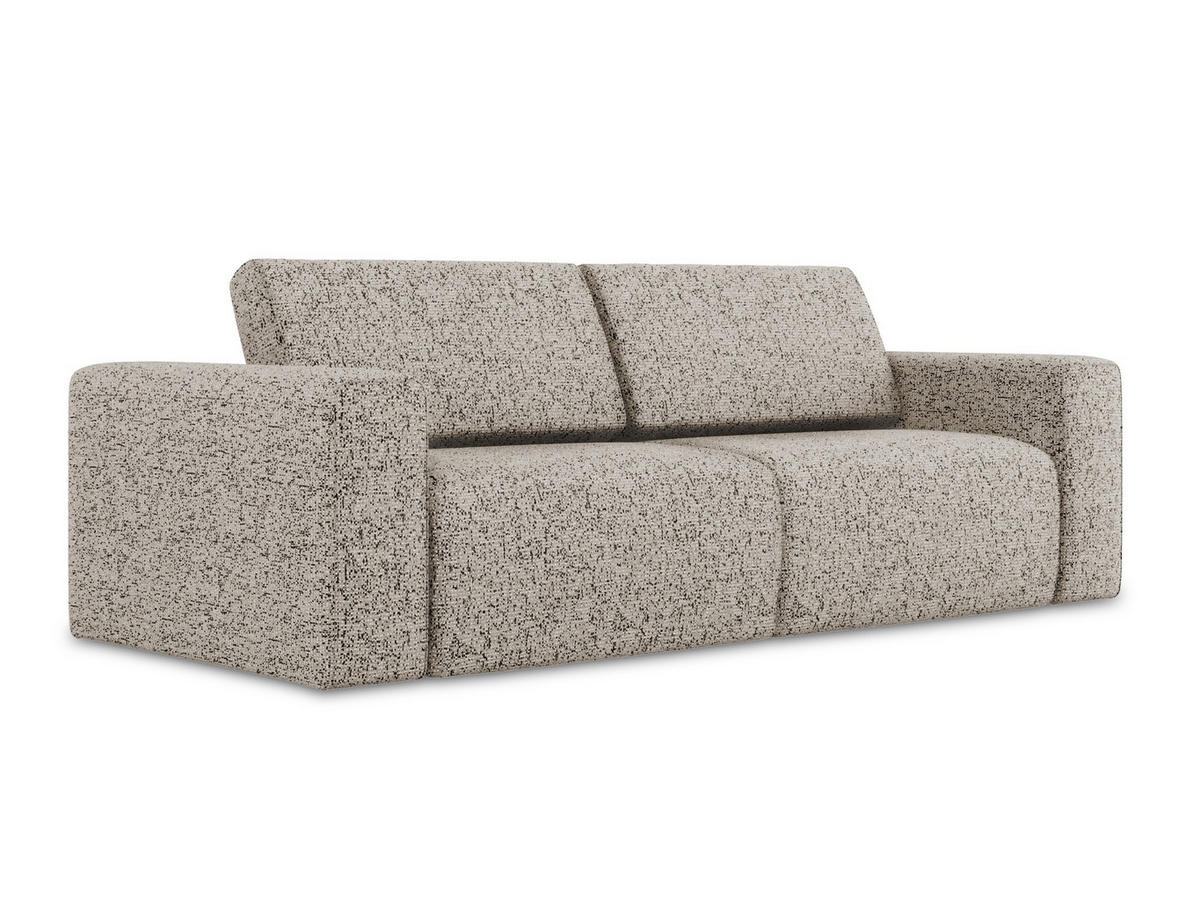 3-SITZER SOFA Strukturstoff Stoff Beige - Beige/Gelb, Kunststoff/Textil (224/80/103cm) - Makamii
