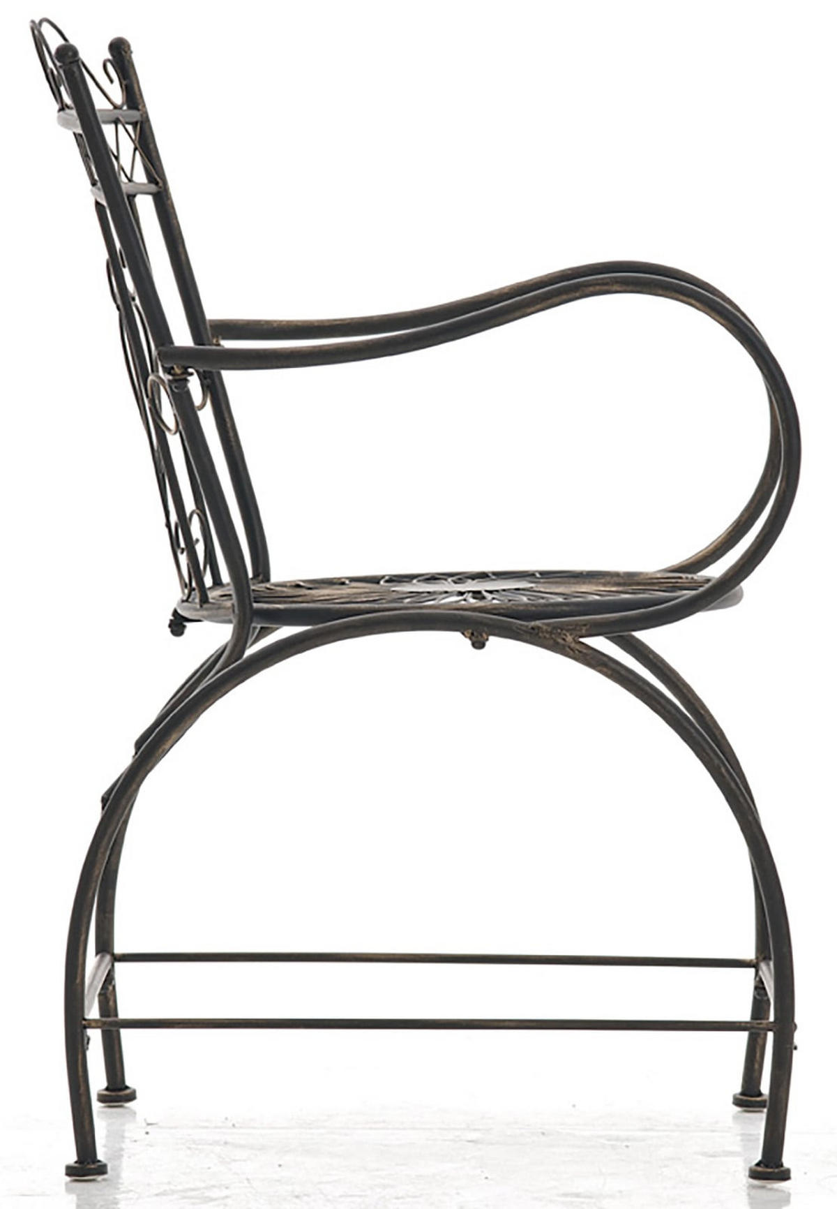 GARTENSTUHL 2er Set Metall bronze - Bronzefarben, Metall (48/88/60cm) - CLP