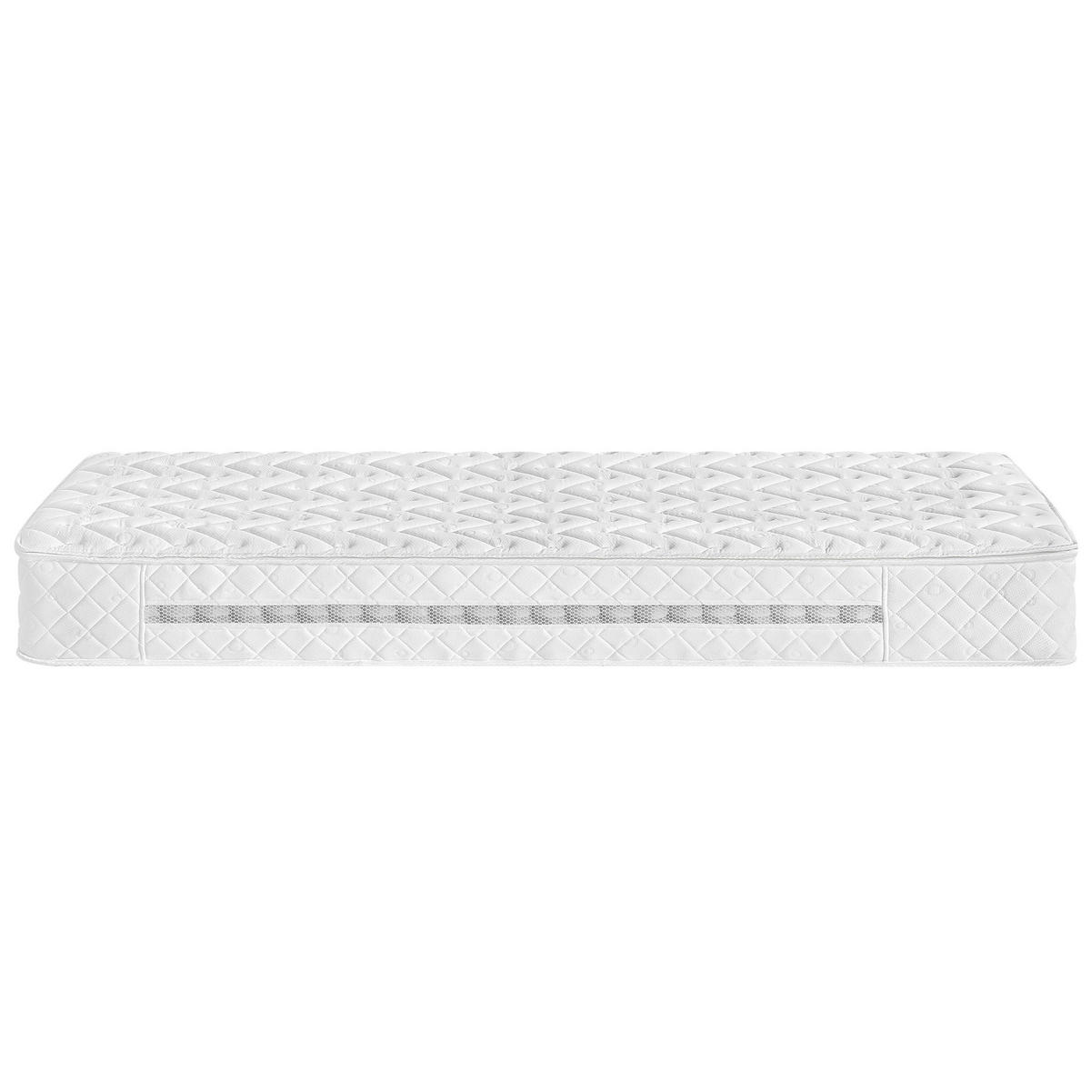 TASCHENFEDERKERNMATRATZE Memory Faom mittelfest 90/200/24 cm Glory - Weiß, Textil (90/200cm) - Beliani