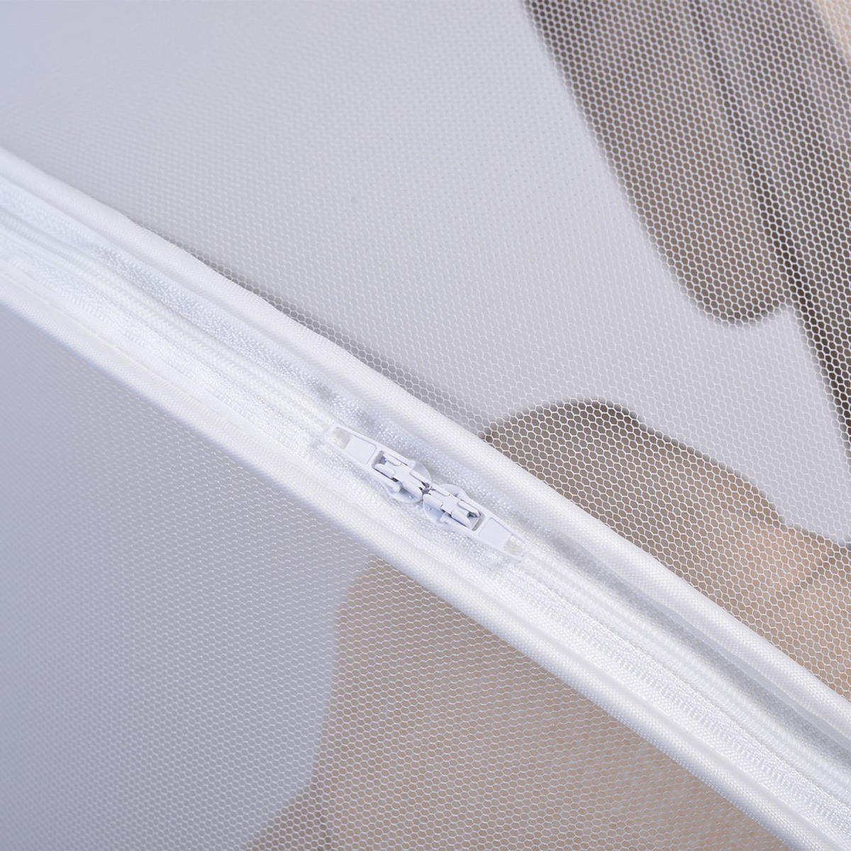 MOSKITONETZ Universal weiß universell für Einsitzer-Kinderwagen, einfacher Zugang zum Kind - Weiß, Textil - Cangaroo