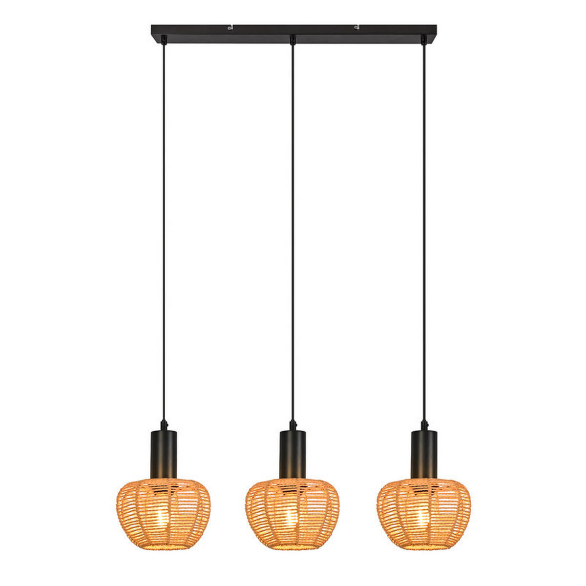 PENDELLEUCHTE BARBARA Ⅲ 70/56/120 cm - Schwarz, Metall (70/56/120cm) - Nettlife