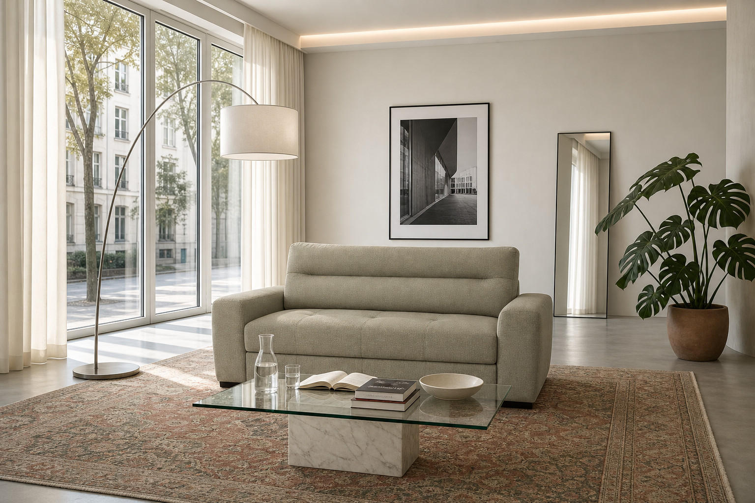 2-SITZER Carlisle Chenille Grün 183/97/93 cm - Jadegrün, Kunststoff/Textil (183/93/97cm) - foamnova