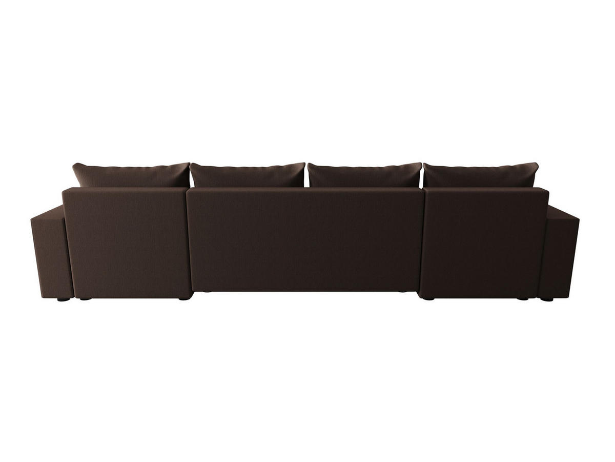 WOHNLANDSCHAFT HEWLET U BIS Cosmic 800 mit Schlaffunktion - Braun, Textil (305/90/140cm) - Bedante