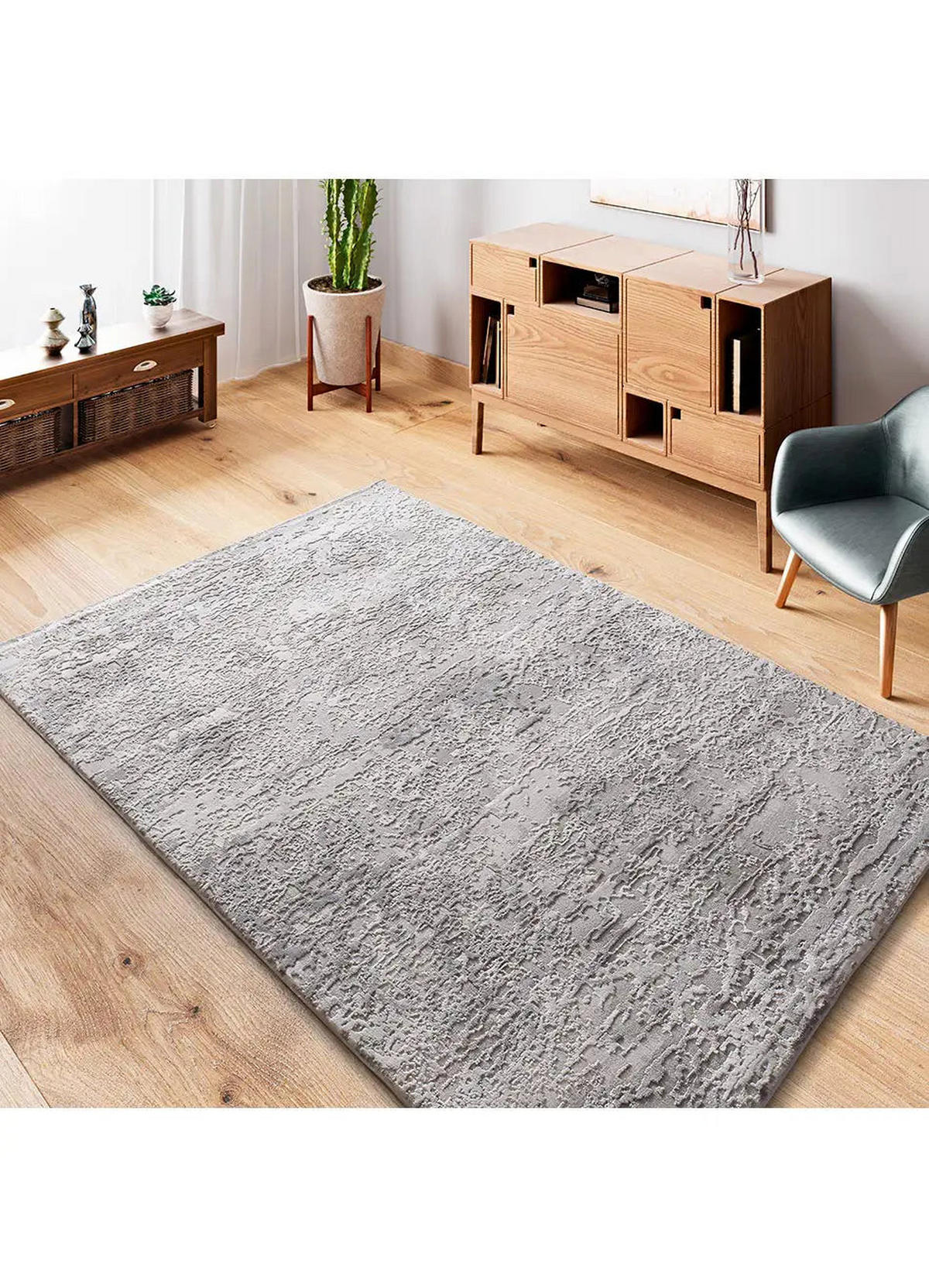 KURZFLORTEPPICH Grau Oris 77/150 cm - Grau, Naturmaterialien/Textil (77/150cm) - Atticgo