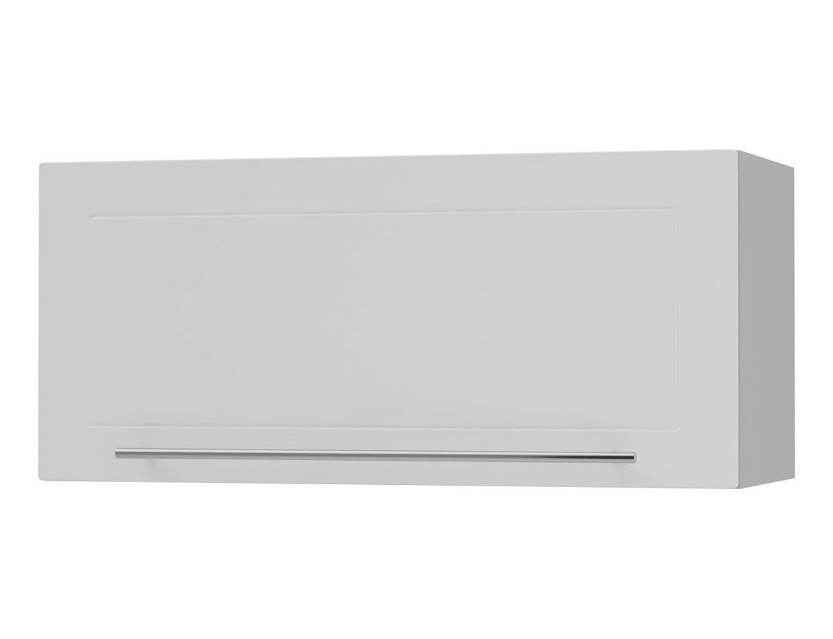 KLAPPHÄNGESCHRANK Kvantum W4B/80-AV Weiß Matt / Grau Matt 80 / 32,5 / 36cm - Weiß/Grau, Holz/Holzwerkstoff (80/36/32.5cm) - Feldmann-Wohnen