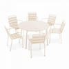 GARTENSET 7-tlg., Elfenbeinfarbe - Creme, Metall - Oviala