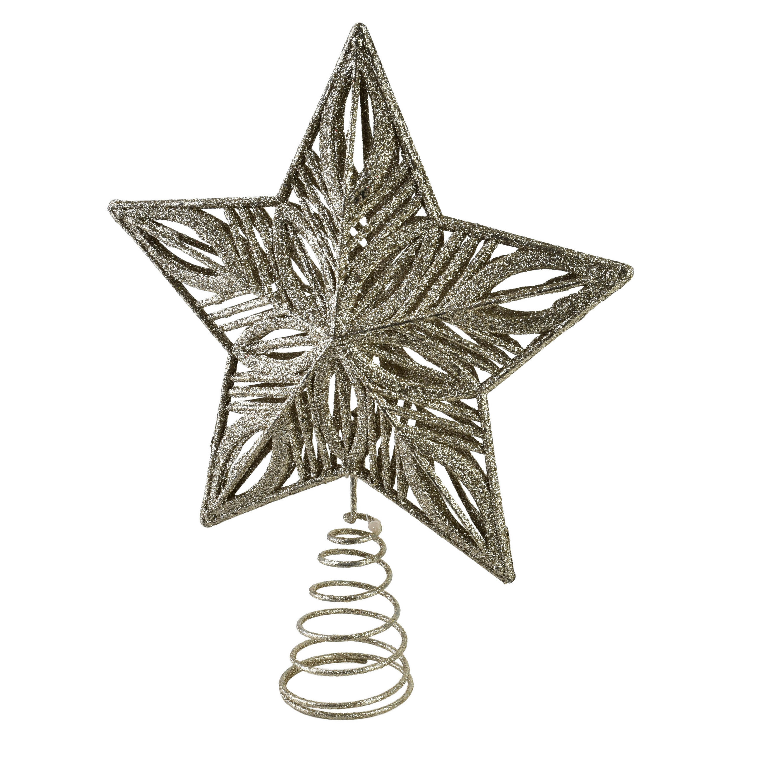 CHRISTBAUMSPITZE Santa Lila Gold 32x31x5 cm Kunststoff - Goldfarben, Kunststoff (5cm) - Mondex