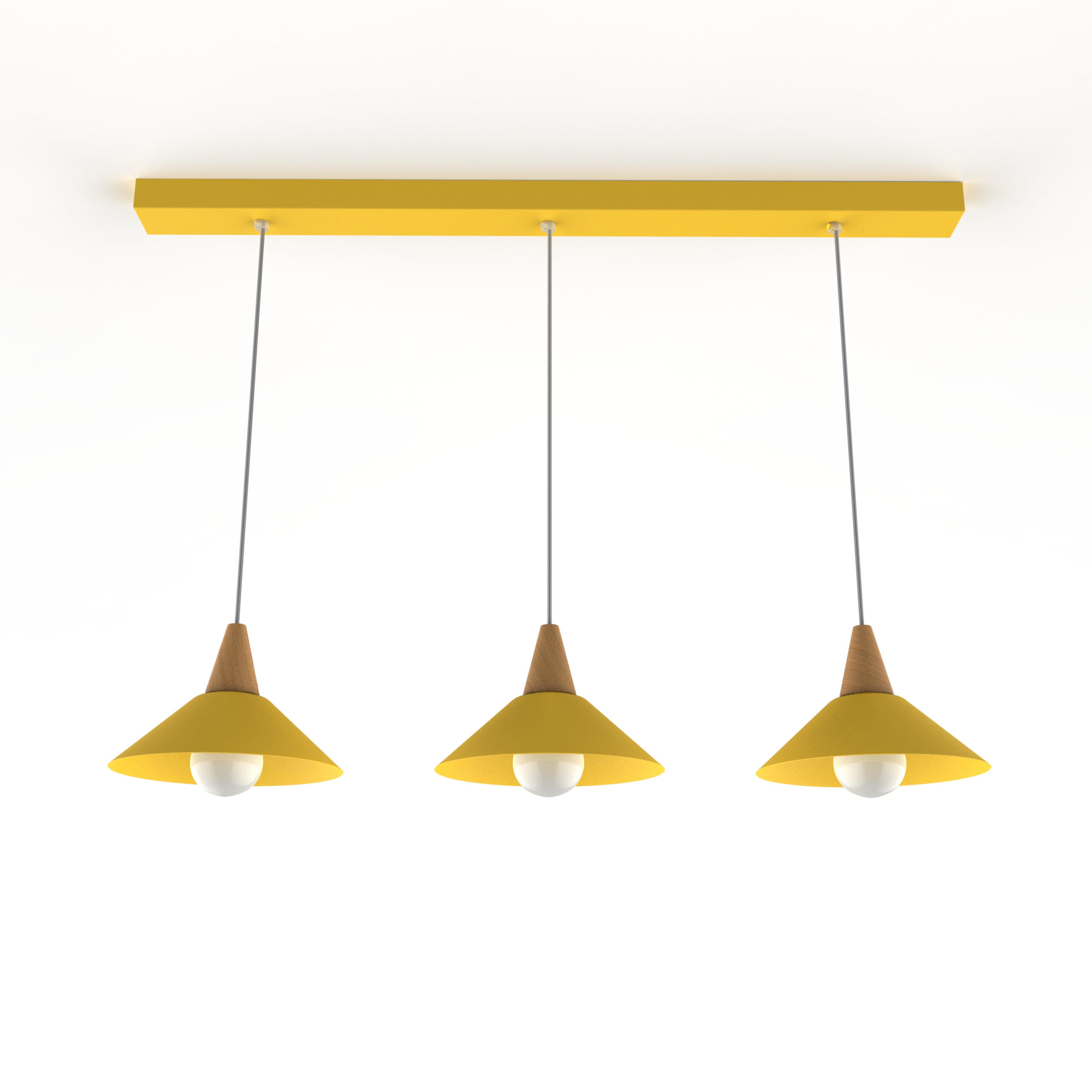 HÄNGELEUCHTE - Gelb, Metall (25/100/16cm) - Lumicom