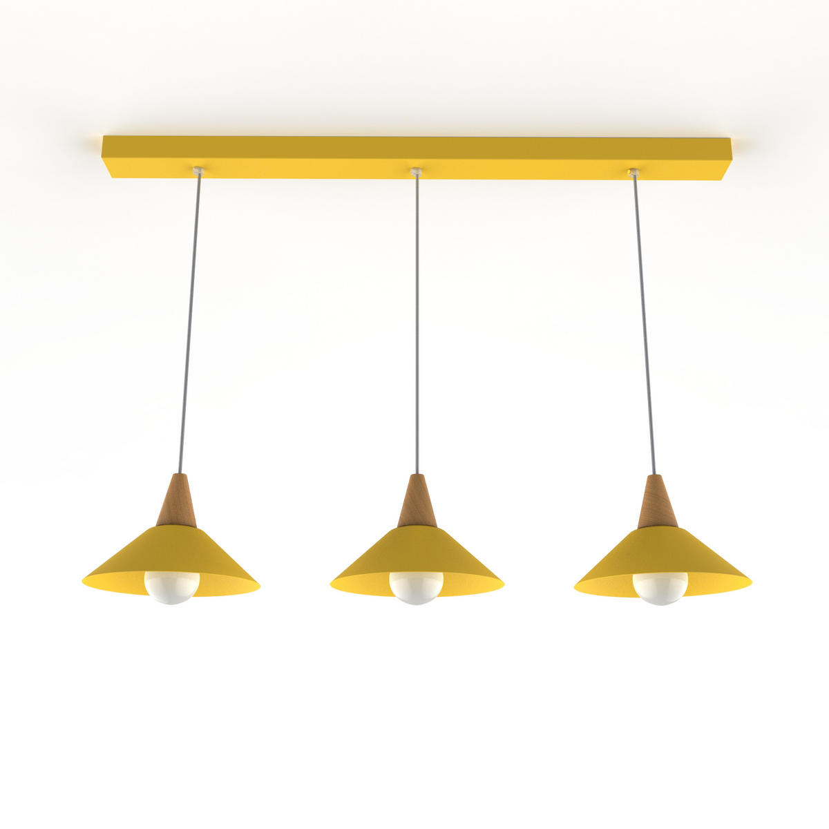 HÄNGELEUCHTE - Gelb, Metall (25/100/16cm) - Lumicom