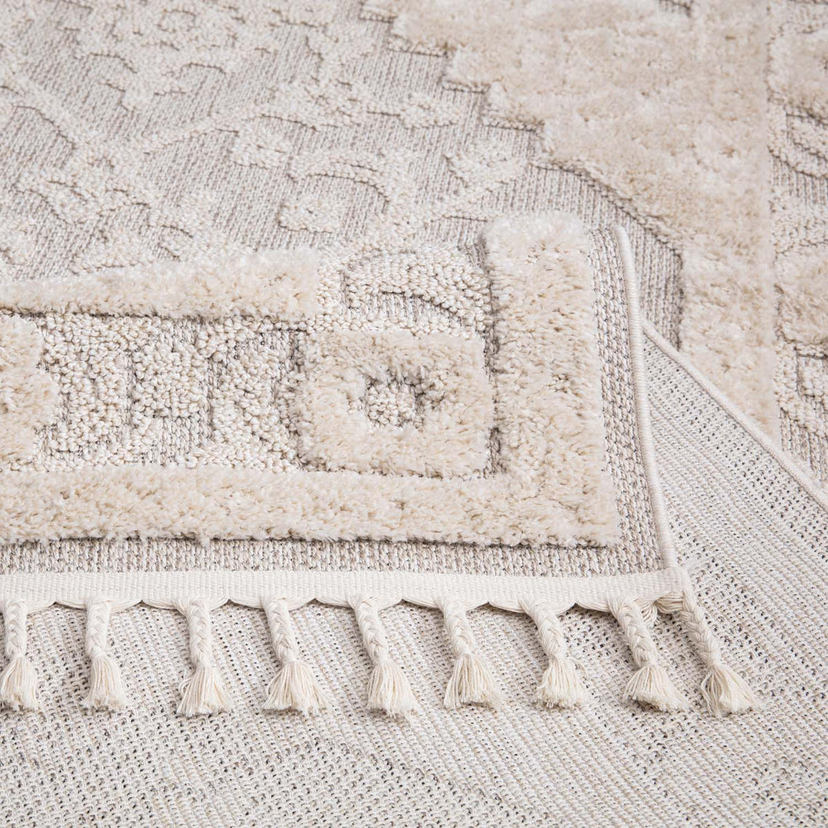 KURZFLOR-TEPPICH Valencia 732 Creme 80x150 cm - Creme, Textil (80/150cm) - carpet city