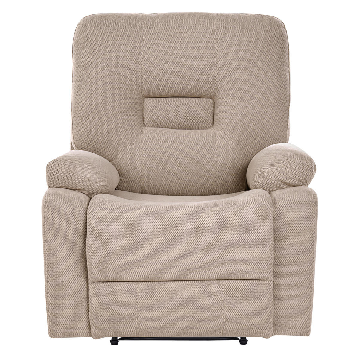 FERNSEHSESSEL Stoff Taupe Bergen - Taupe, Textil/Metall (85/101/74cm) - Beliani
