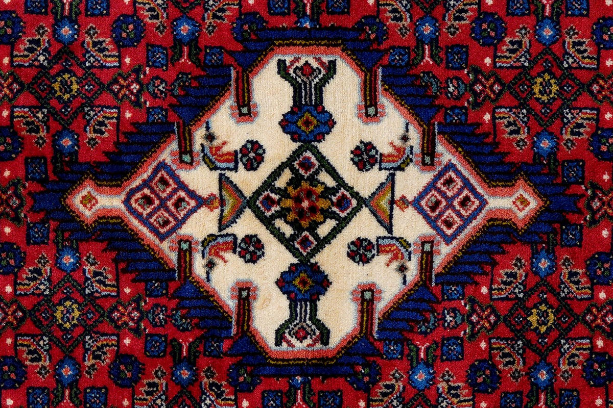 ORIENTTEPPICH handgeknüpft Assadabad Rot 152/106 cm Schurwolle - Rot, Textil (106/152cm) - Looma
