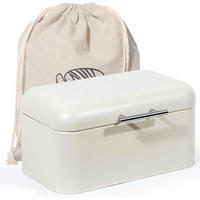 BROTKASTEN Metall Beige 30 cm - Weiß, Metall (18/15.5/30cm)