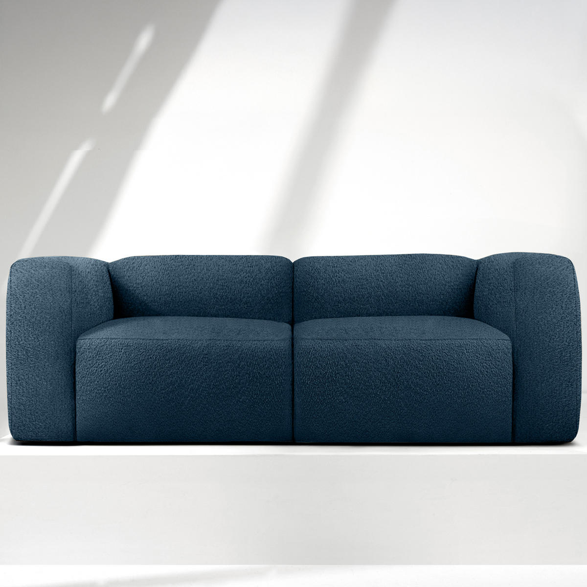 2-SITZER SOFA BUFFO, Marineblau - Dunkelblau, Holz/Holzwerkstoff (210/73/96cm) - KONSIMO®