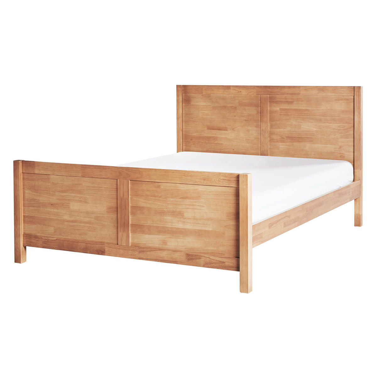 BETT mit Lattenrost 140x200 cm Heller Holzfarbton Champagnat - Hellbraun, Holz (140/200cm) - Beliani