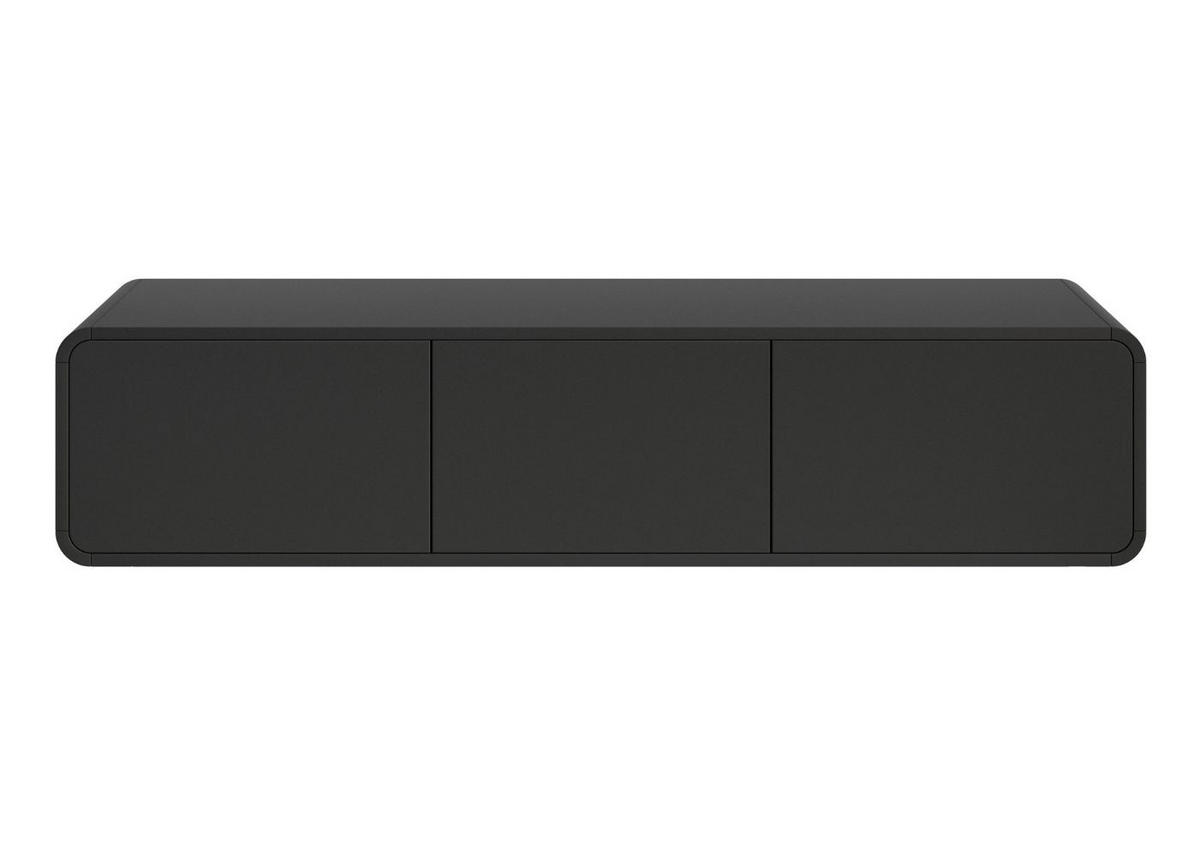 TV-HÄNGEBOARD Oro Schwarz mit 3 Schubladen 154 cm - Schwarz, Holzwerkstoff (154/32.4/40cm) - Selsey