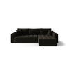ECKSOFA mit Schlaffunktion MILO R Monolith 95 Rechts - Schwarz, Textil (280/175cm) - Bedante